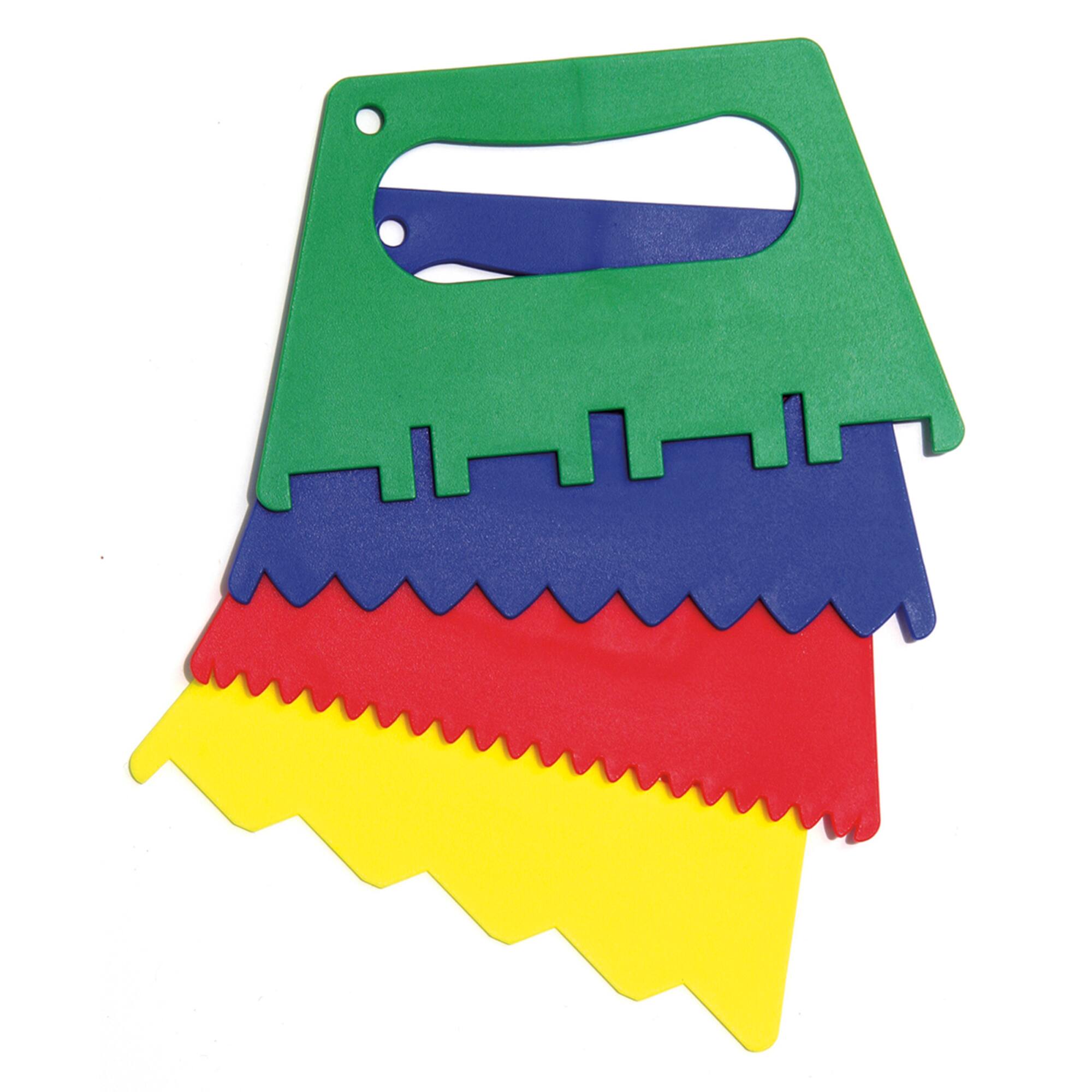 Creativity Street 5" Assorted 4 Patterns Paint Scrapers, 6 Packs